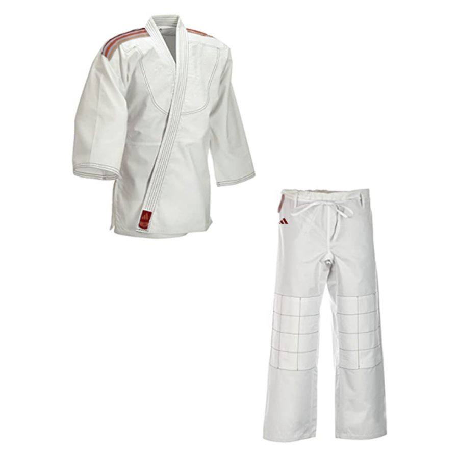 ADIDAS BJJ RESPONSE GI WHITE STRIPE RED