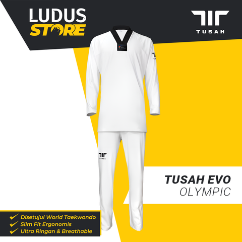 TUSAH EVO Uniform Dobok Olympic Seragam Taekwondo Slim Fit
